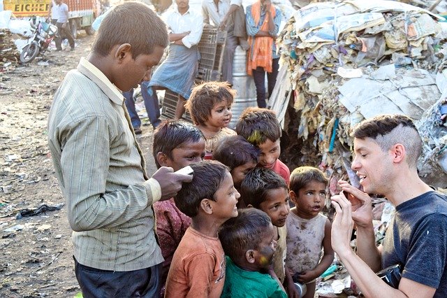 Poor Slums India People Kids 